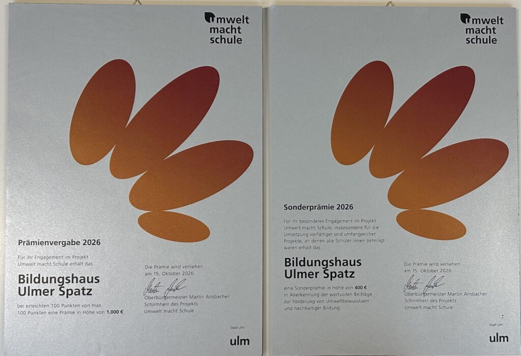 Urkunden Umwelt macht Schule